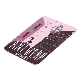 Antwerpen, Belgien Reiseplakat Magnet