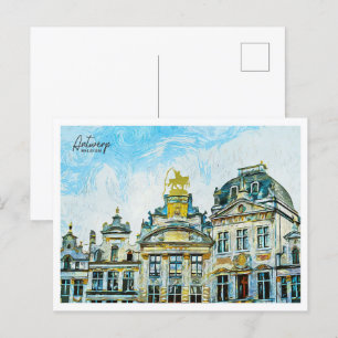 Antwerpen Belgien Schöne Öllandschaft Postkarte