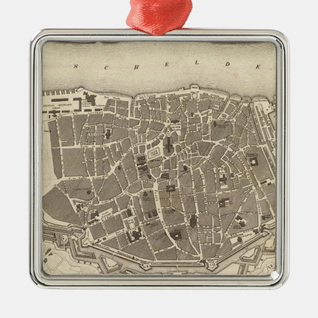 Antwerpen, Belgien Silbernes Ornament (Vorne)