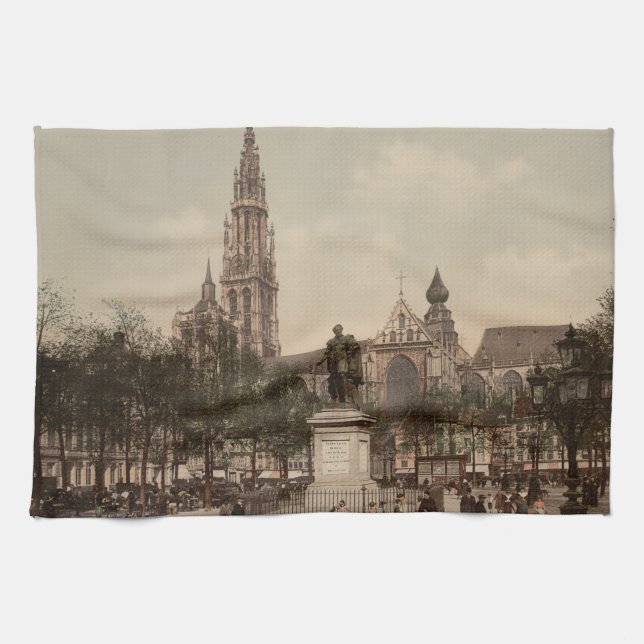 Antwerpen Catherdral, Antwerpen, Belgien Handtuch (Horizontal)