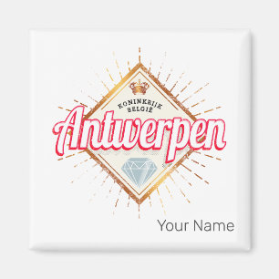 Antwerpen Flandern Belgien Retro Vintage Souvenir Magnet