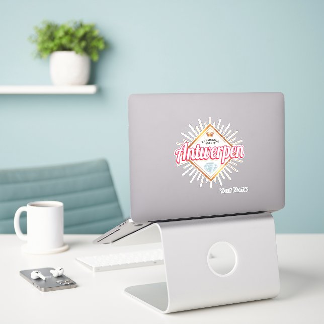 Antwerpen Flanders Belgien Retro Vintag Souvenir Aufkleber (Laptop auf Schreibtisch)