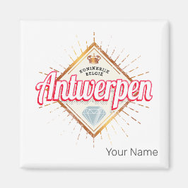 Antwerpen Flanders Belgien Retro Vintag Souvenir Magnet
