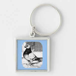 Antwerpen Kurz Faced Pigeon Schlüsselanhänger