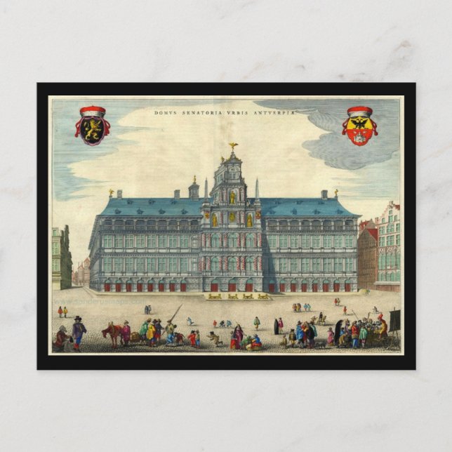 Antwerpener Rathaus Postkarte (Vorderseite)