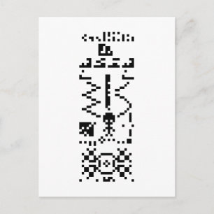 Antwort auf die binäre Meldung von Arecibo Einladungspostkarte