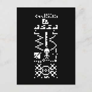 Antwort auf die binäre Meldung von Arecibo Einladungspostkarte