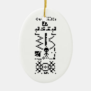 Antwort auf die binäre Meldung von Arecibo Keramik Ornament