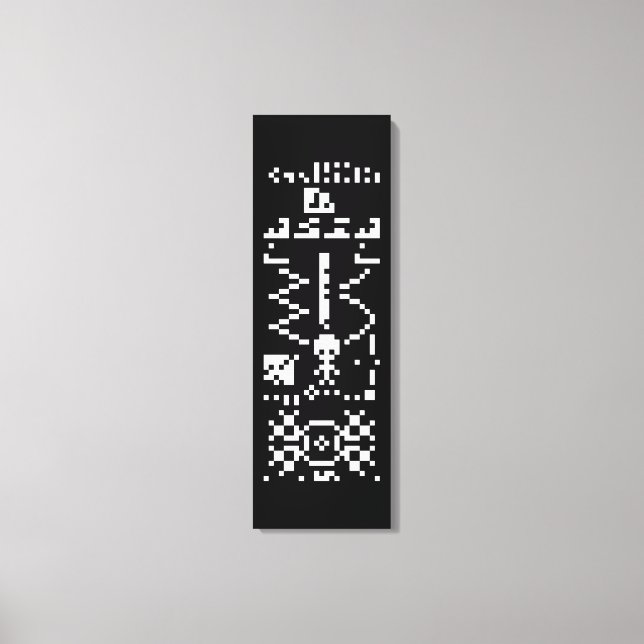Antwort auf die binäre Meldung von Arecibo Leinwanddruck (Vorderseite)