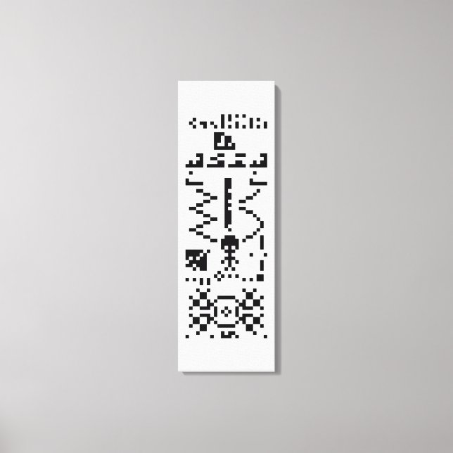 Antwort auf die binäre Meldung von Arecibo Leinwanddruck (Vorderseite)