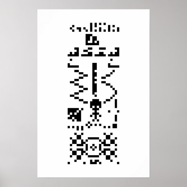 Antwort auf die binäre Meldung von Arecibo Poster (Vorne)