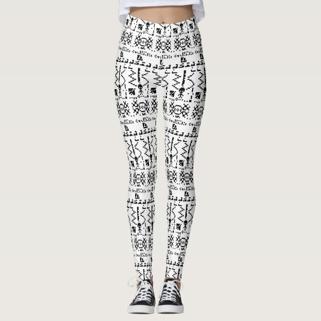 Antwort auf die Binary-Message von Arecibo Leggings (Vorderseite)