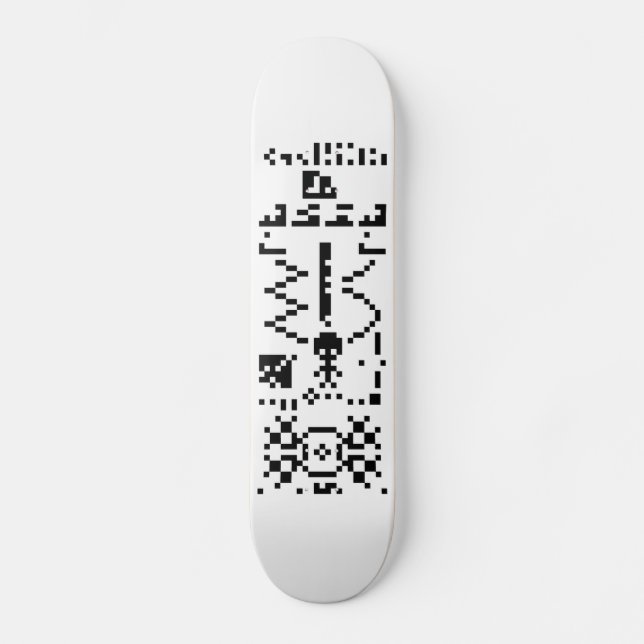 Antwort auf die Binary-Message von Arecibo Skateboard (Vorderseite)