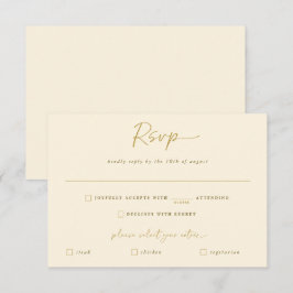 Antwort auf Gold und Creme Wedding Moderne Handwri