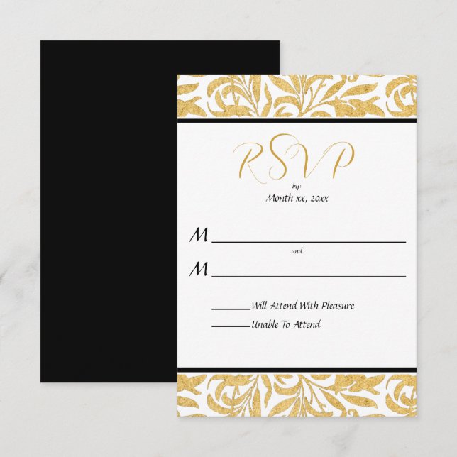 Antwort auf Hochzeiten mit Gold und Schwarz (Vorne/Hinten)