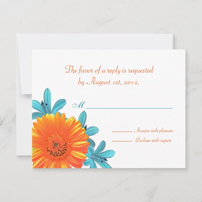 Antwort auf Orange- und Aquamarine Sommer-Blume/RS (Vorderseite)