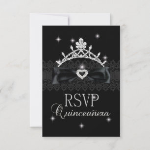 Antwort auf RSVP-Anfrage Party schwarze Spitze
