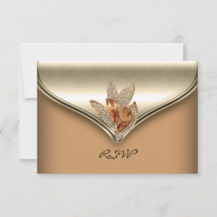 Antwort auf RSVP Elegant Karamell Beige Gold Gebur