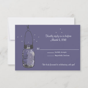 Antwort bitte Mason-Glas & Glühwürmchen Hochzeit