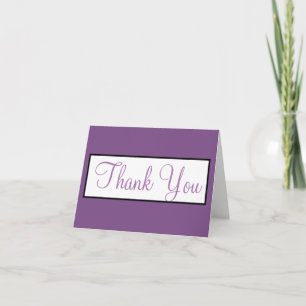 Antwort Hochzeit Violett Lila Monogramm Dankeskarte