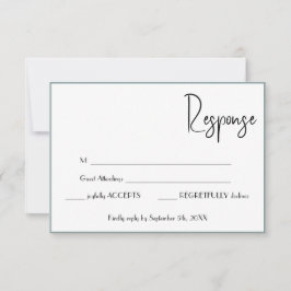 Antwort-Hochzeitkarte RSVP Karte
