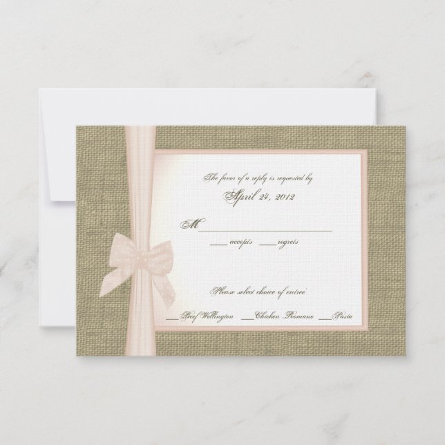 Antwort-Karte für Bruch und Blush RSVP Karte (Vorderseite)