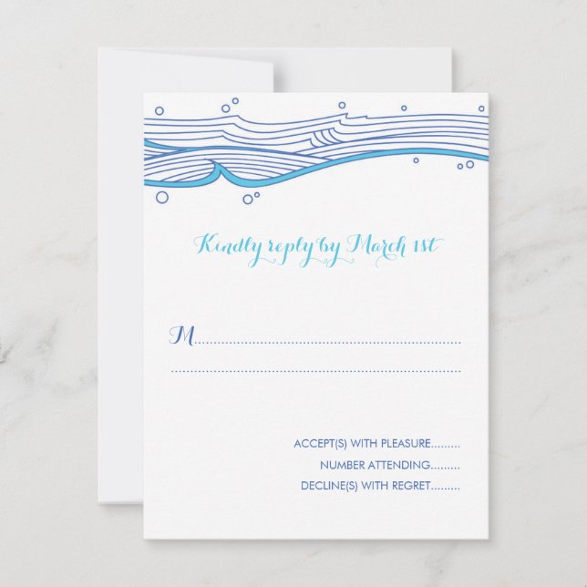 Antwort-Karte für Hochzeiten am Strand RSVP Karte (Vorderseite)