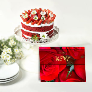 Antwort-Postkarte der Red Rose Party Postkarte