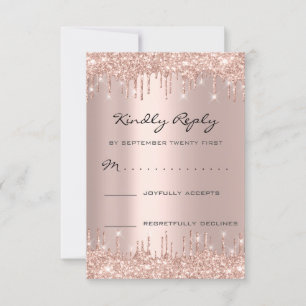 Antwort Rosen Schimmer Tropfen Glitter Hochzeit Ge