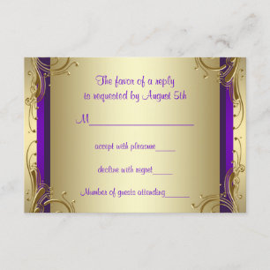 Antwort zur 50. Hochzeitstagsfeier Purple Gold