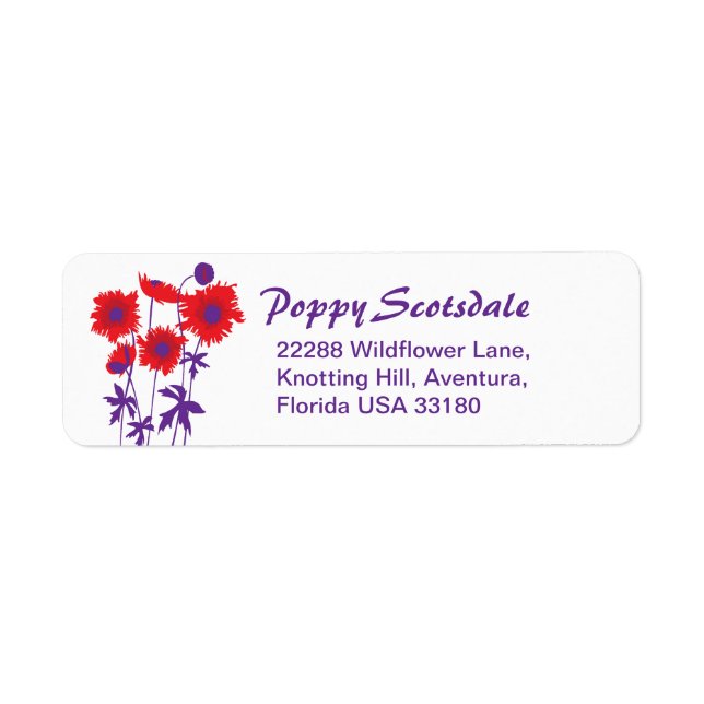 Antwortadressen von Slim Graphic floral poppies (Vorne)