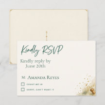 Antwortkarte Cheers to 20th Birthday Emerald und G