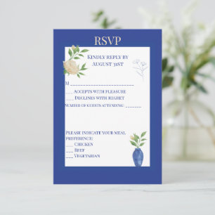 Antwortkarte für den Enchanted Blue Garden Save The Date