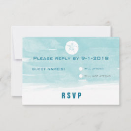 Antwortkarte für den Farbsand des Dollars RSVP Karte