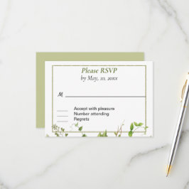 Antwortkarte für die Rustikale Zweigstelle RSVP Karte