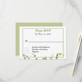 Antwortkarte für die Rustikale Zweigstelle RSVP Karte
