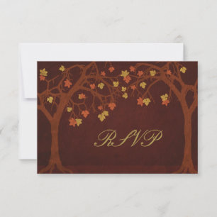 Antwortkarte für die UAWG der Herbstbaumen RSVP Karte