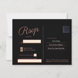 Antwortkarte für Dusty-Rose RSVP Karte
