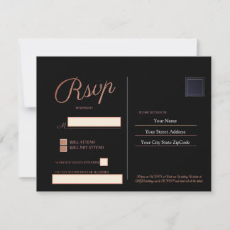 Antwortkarte für Dusty-Rose RSVP Karte