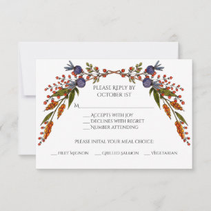 Antwortkarte für Herbst RSVP Karte