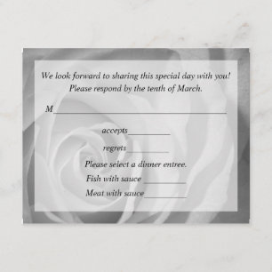 Antwortkarte für Hochzeiten RSVP Karte