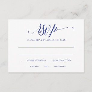 Antwortkarte für RSVP   Luxus-Kalligrafie (Königsb Einladung