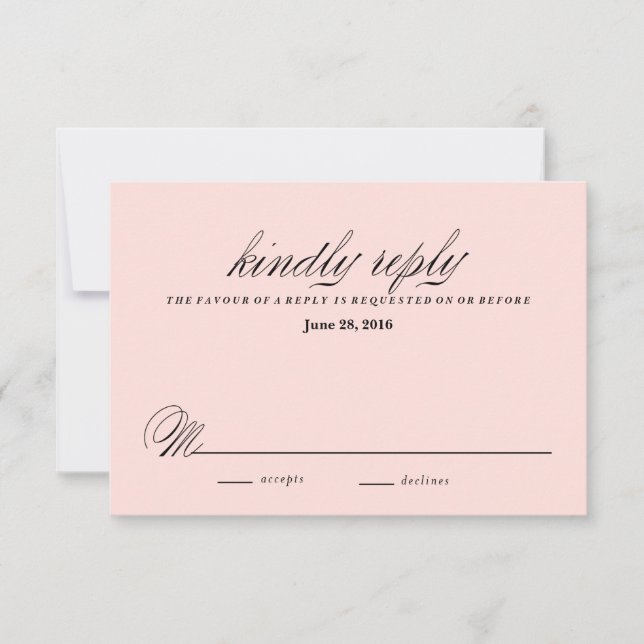Antwortkarte für RUSTIC KRAFT CASCACAING BLUME RSVP Karte (Vorderseite)