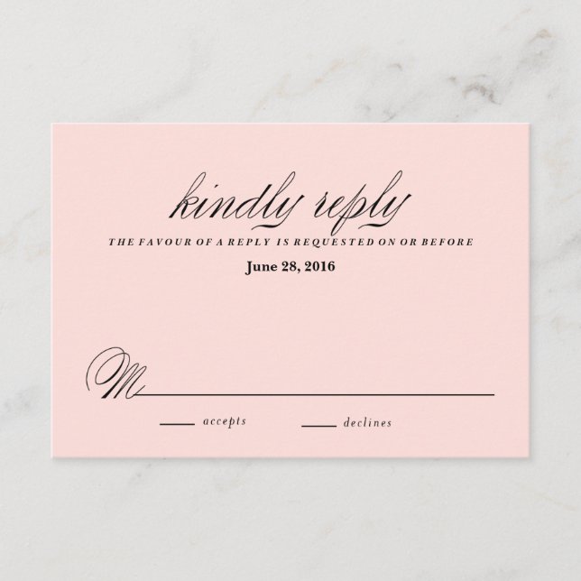 Antwortkarte für RUSTIC KRAFT CASCACAING BLUME RSVP Karte (Vorderseite)