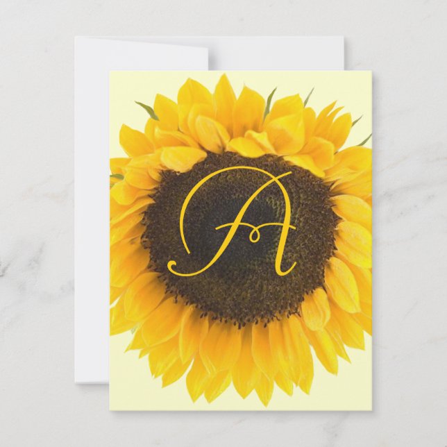 Antwortkarte für Sonnenblumen RSVP Karte (Vorderseite)