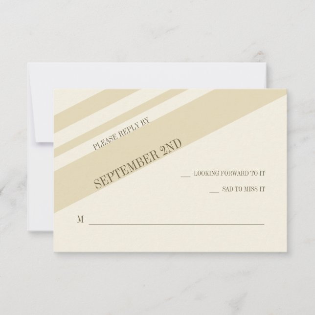 Antwortkarte für Streifen RSVP Karte (Vorderseite)