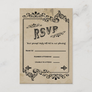 Antwortkarte im Western-Stil RSVP Karte