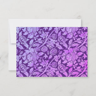 Antwortkarte mit vintage Blumenmuster RSVP Karte