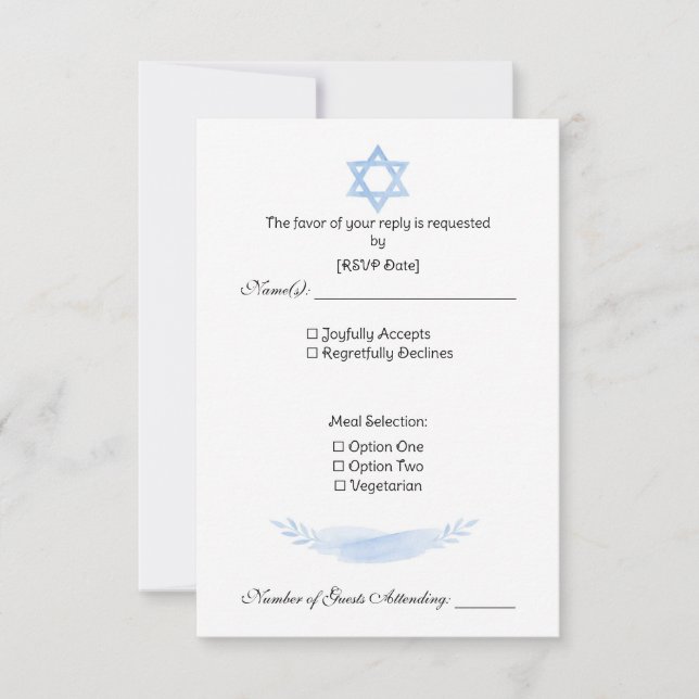 Antwortkarte RSVP Karte (Vorderseite)