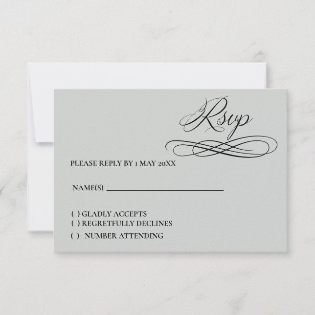 Antwortkarte RSVP Karte (Vorderseite)